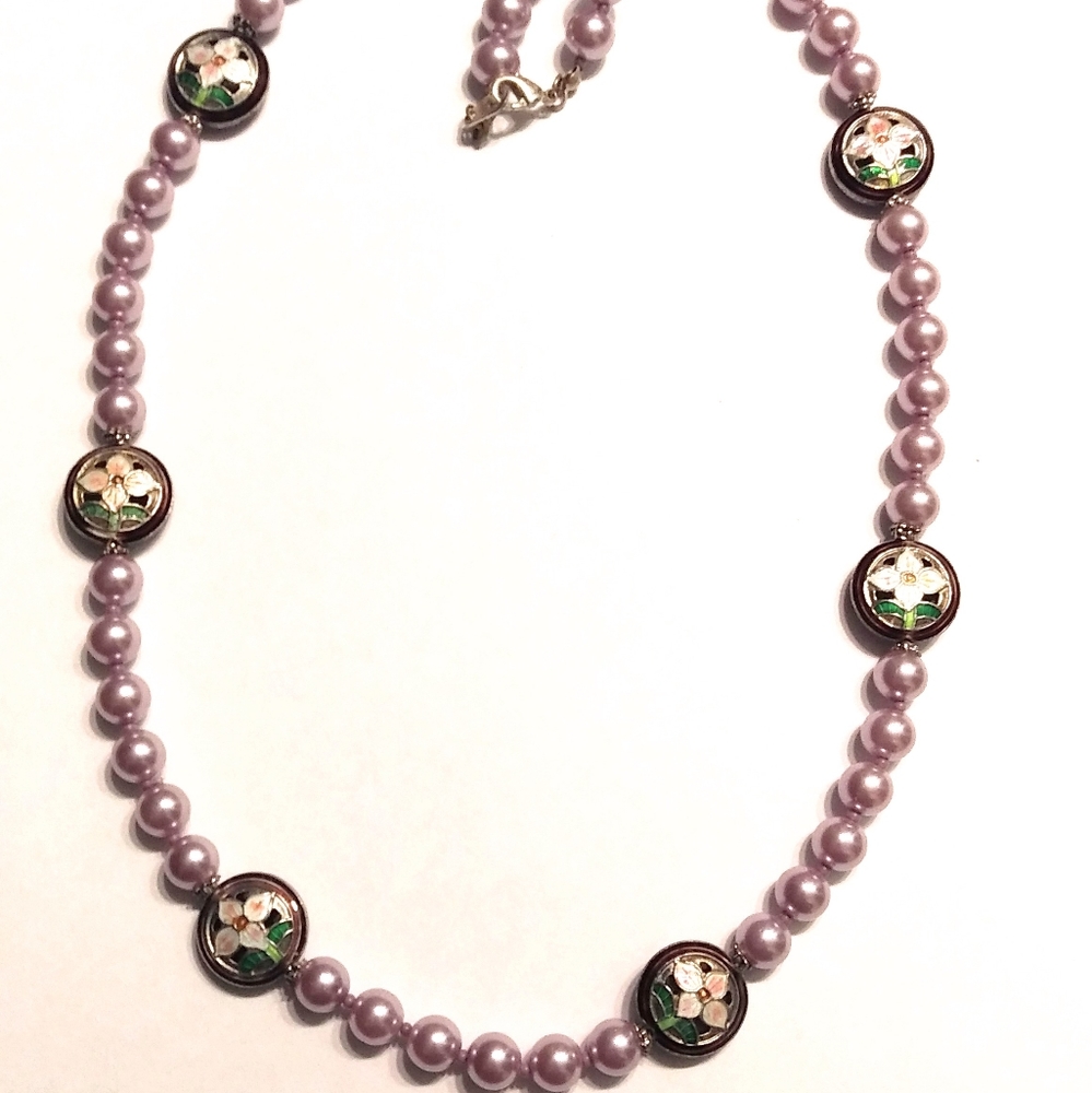 Purple Pearl Necklace